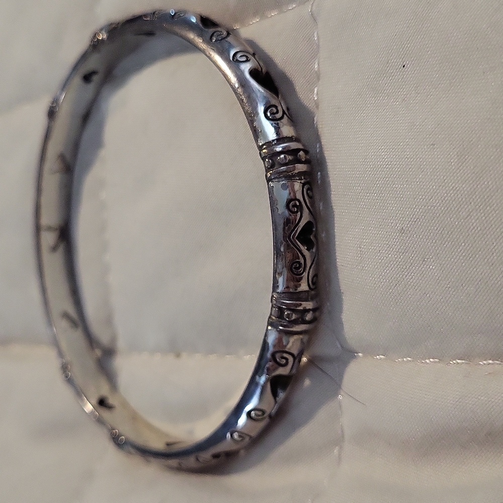 Elegant Brighton Silver Bangle Bracelet